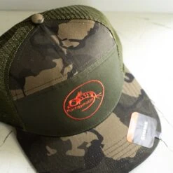 Simms 7-Panel Trucker - Fly Fish Food Logo - Olive -Simms Shop Simms FFF7 PanelTruckerOlive
