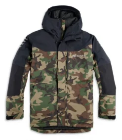 Fishing Jacket Simms Challenger Insulated Woodland Camo