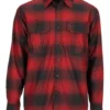 Fishing Shirt Simms Coldweather Auburn Red Buffalo Blur Plaid