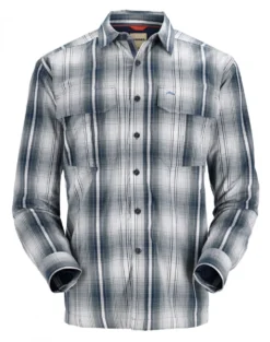 Fishing Shirt Simms Coldweather Navy Sterling Plaid