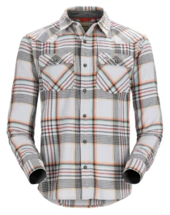 Fishing Shirt Simms Santee Flannel Sterling & Clay & Carbon Neo Plaid