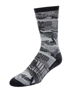 Merino Midweight Hiker Sock Simms Hex Flo Camo Carbon
