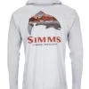 Simms Men's Tech Hoody - Artist Series - Trout Logo Flame/Sterling FFF Logo