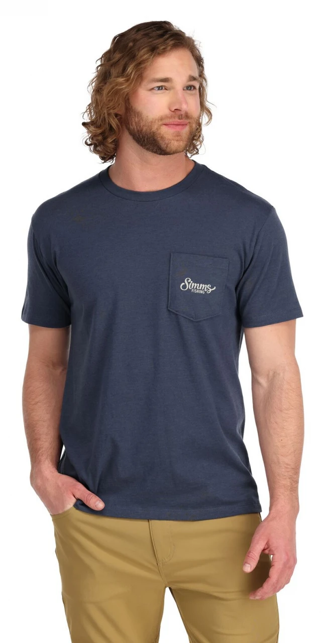 T-Shirt Simms Two Tone Pocket Navy Heather 4 T-Shirt Simms Two Tone Pocket Navy Heather - Image 4