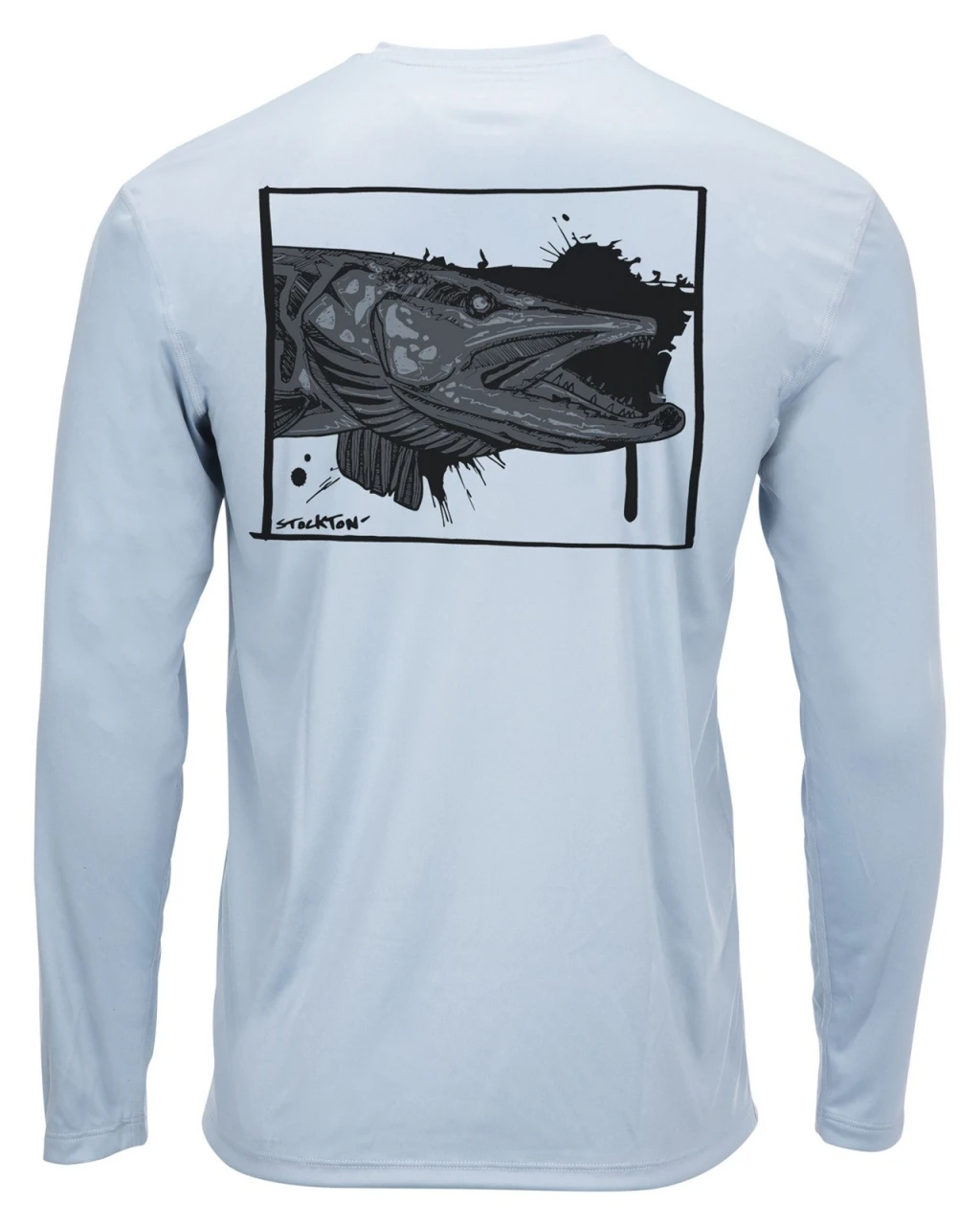 Solar Tech Tee Simms Musky Face Steel Blue 1 Solar Tech Tee Simms Musky Face Steel Blue