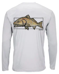 Solar Tech Tee Simms Redfish Sterling