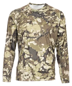 SolarFlex Crewneck Prints Simms Riparian Camo