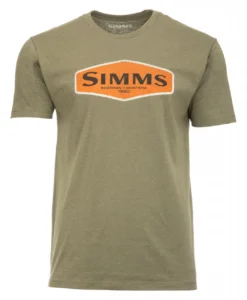 T-Shirt Simms Logo Frame Military Heather