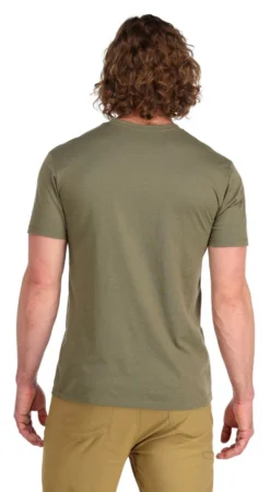T-Shirt Simms Logo Frame Military Heather -Simms Shop t shirt simms logo frame military heather.2