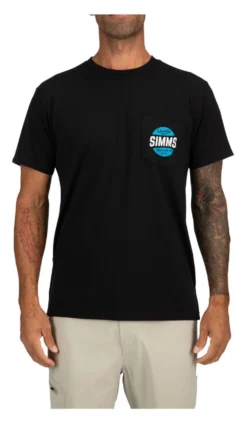 T-Shirt Simms Quality Built Pocket Black -Simms Shop t shirt simms quality built pocket black.2