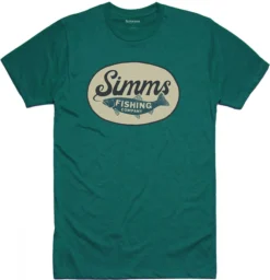 T-Shirt Simms Trout Wander Dark Teal Heather