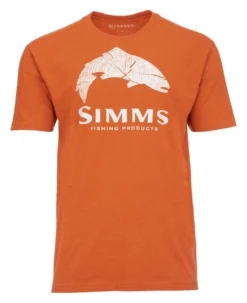 T-Shirt Simms Wood Trout Fill Adobe Heather