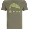 T-Shirt Simms Wood Trout Fill Military Heather Neon