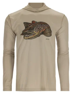 Tech Hoody Simms Artist Series Stone & Brown Trout