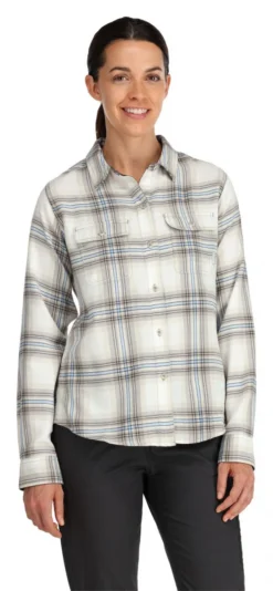 Women's Fishing Shirt Simms Santee Flannel Soft Rose Camp Plaid -Simms Shop women s fishing shirt simms santee flannel soft rose camp plaid.2