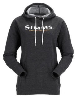 Women's Fishinhg Hoody Simms Logo Charcoal Heather