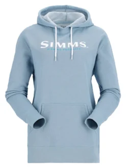 Women's Fishinhg Hoody Simms Logo Cornflower Heather